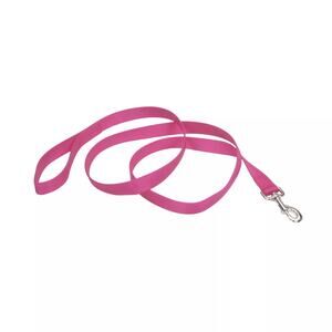 New Coastal Single-Ply Dog Leash in Neon Pink 5/8" x 4 ft.